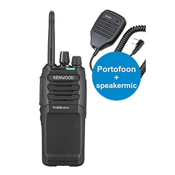 Kenwood TK-3701D vergunningsvrije portofoon met KMC-21 speakermic